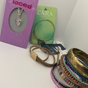 bundle of bracelets